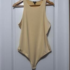 Yellow one piece bodysuit bodysuit